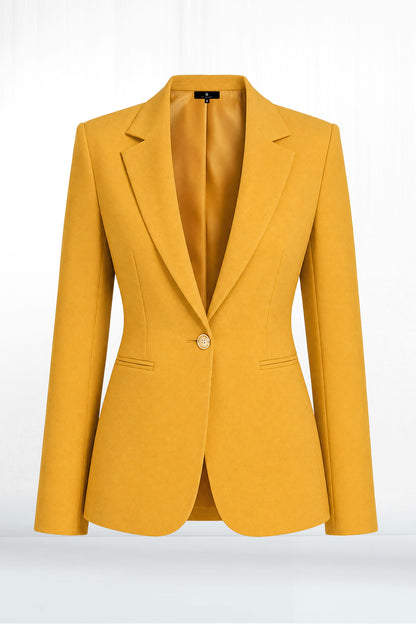 Rosali One Button Slim Fit Slit Sleeve Blazer