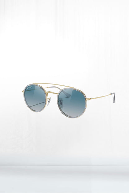 Round Vintage Unisex Double Bridge Sunglasses