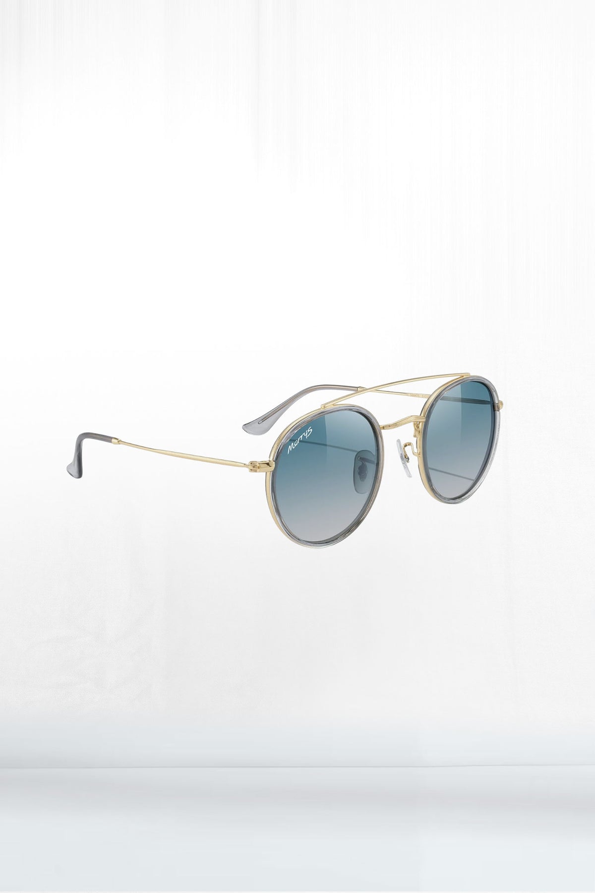 Round Vintage Unisex Double Bridge Sunglasses