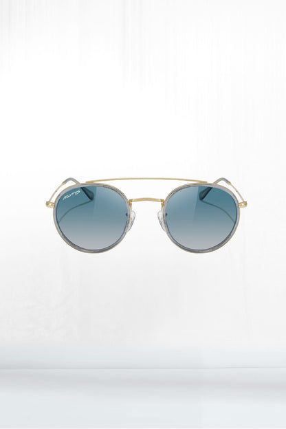 Round Vintage Unisex Double Bridge Sunglasses