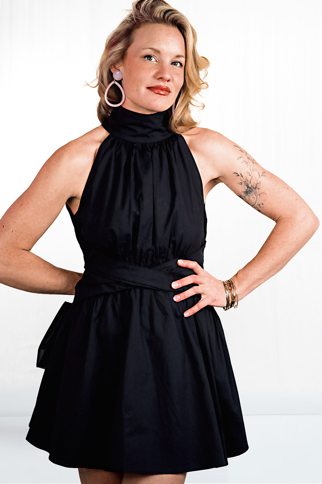Sasha Flare Waist Cocktail Mini Dress