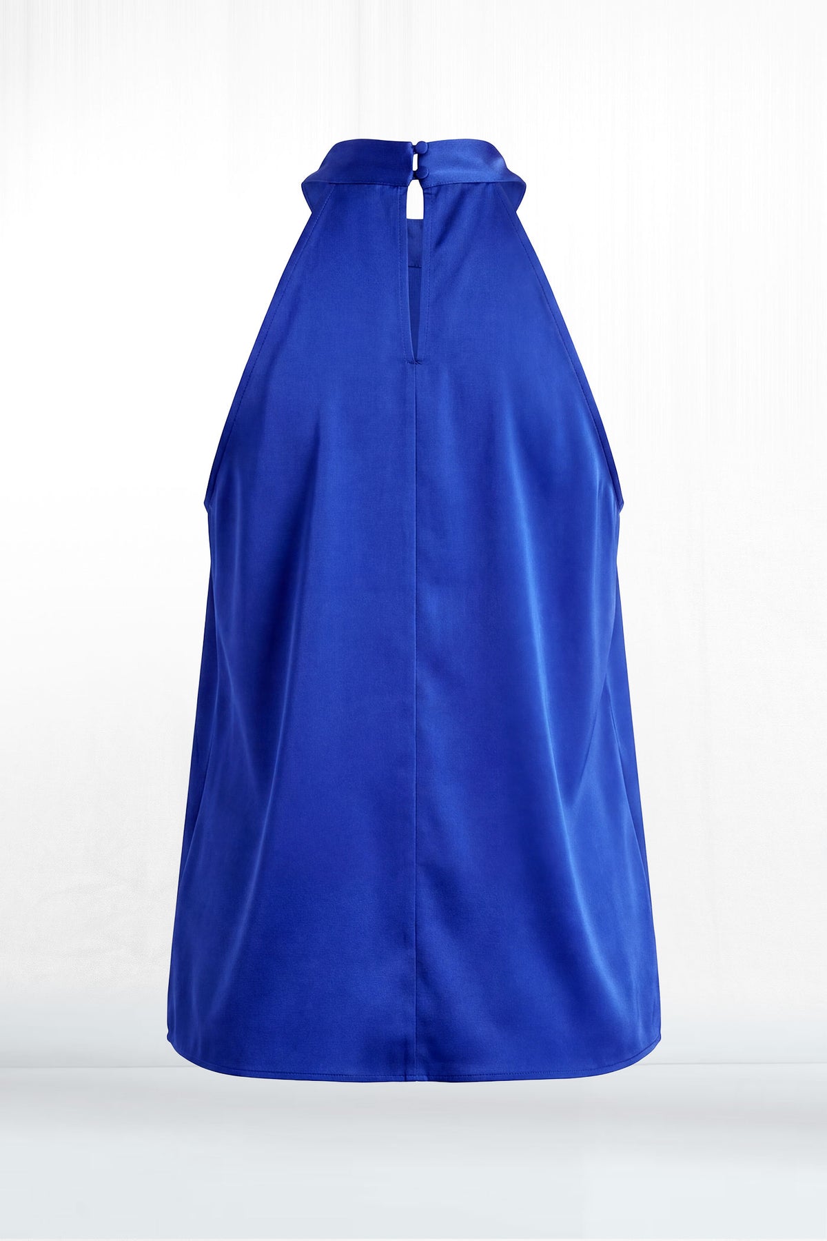 Shianne Blue Pleated Silky Top
