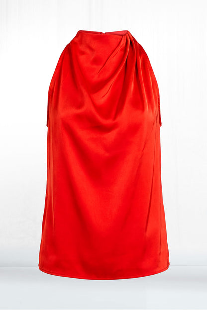Shianne Pleated Silky Top