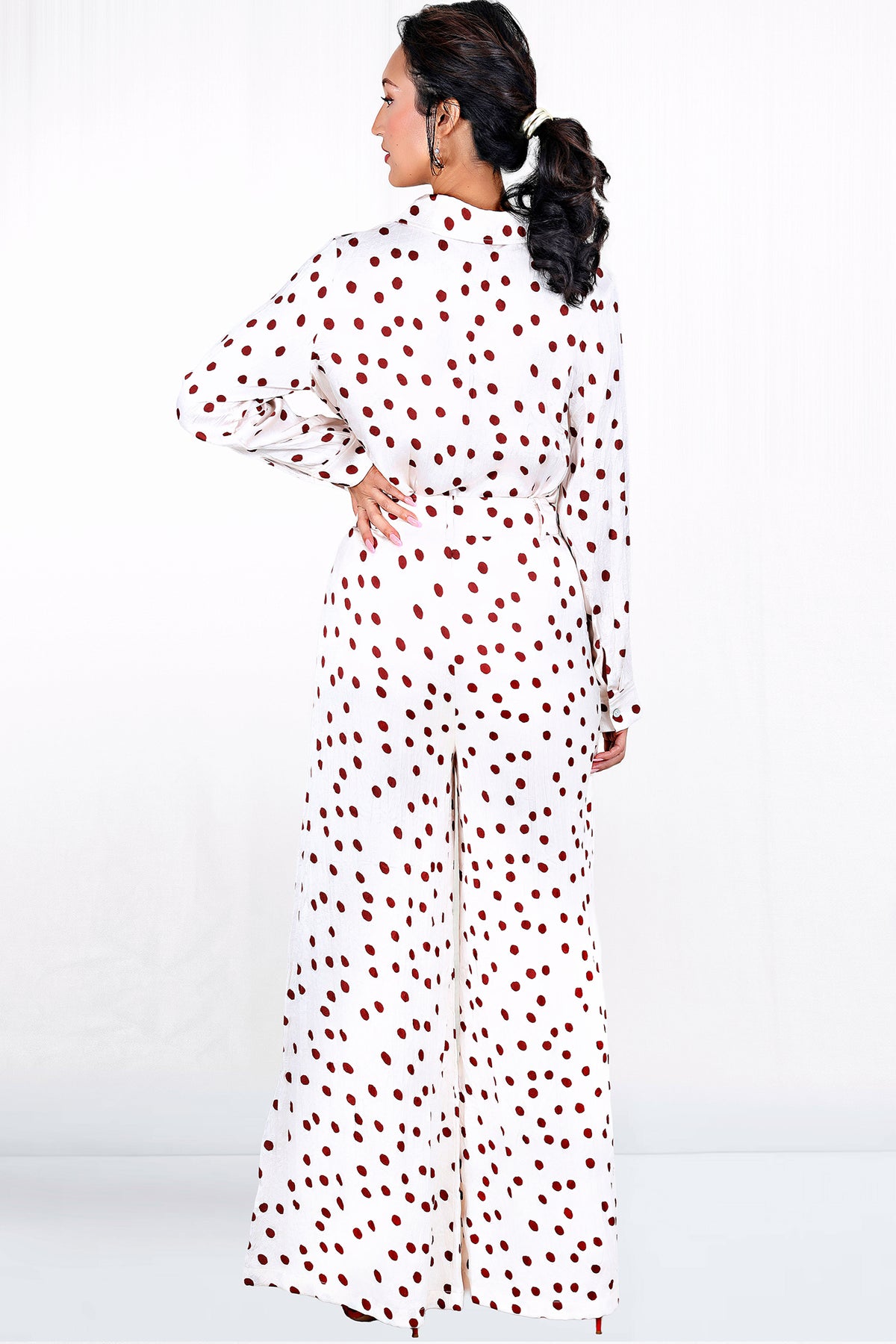 Sloan Long Sleeve Button Down Pajama Inspired Top