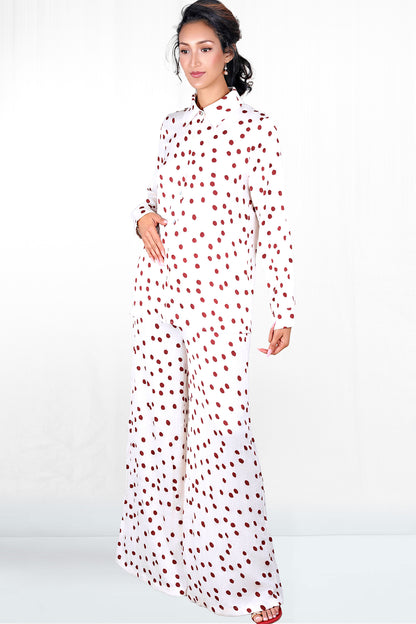 Sloan Long Sleeve Button Down Pajama Inspired Top