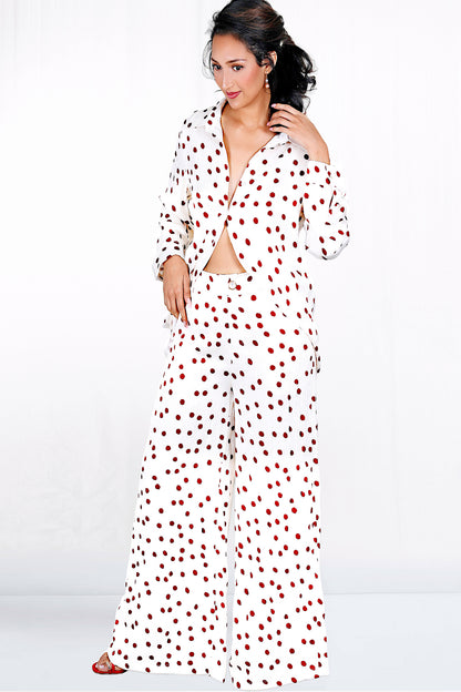 Sloan Long Sleeve Button Down Pajama Inspired Top