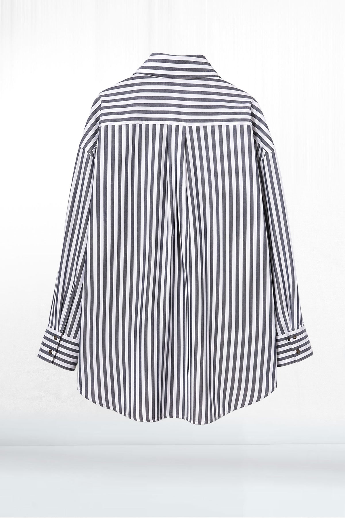 Tegan Oxford Grey Stripe Button Down Shirt