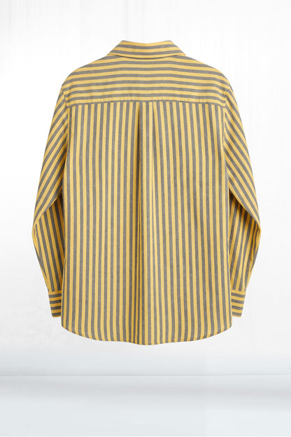 Tegan Oxford Yellow Stripe Button Down Shirt