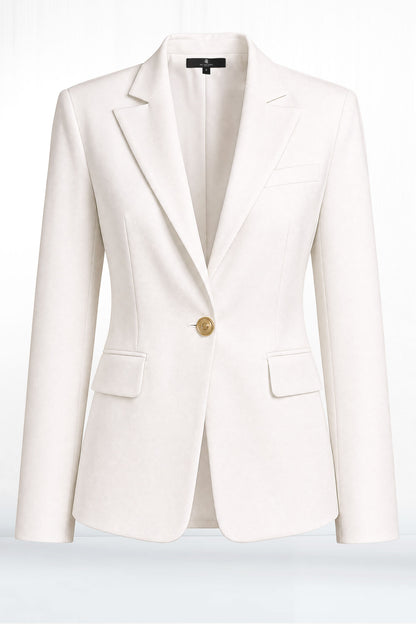 Veronique One Button Slim Fit Lightweight Rayon Blazer