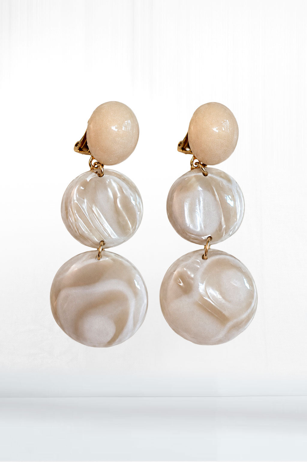 Pearl Muse Triple Disc Earrings - GRL Society
