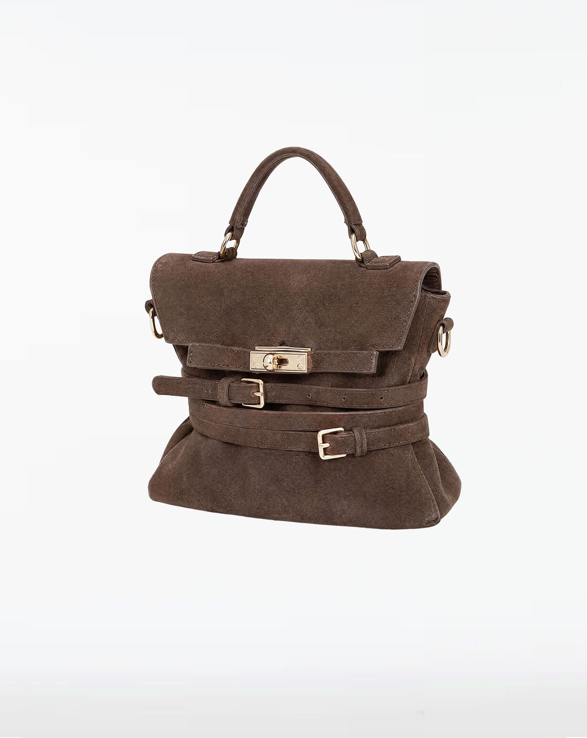 Mini Suede Buckle Bag