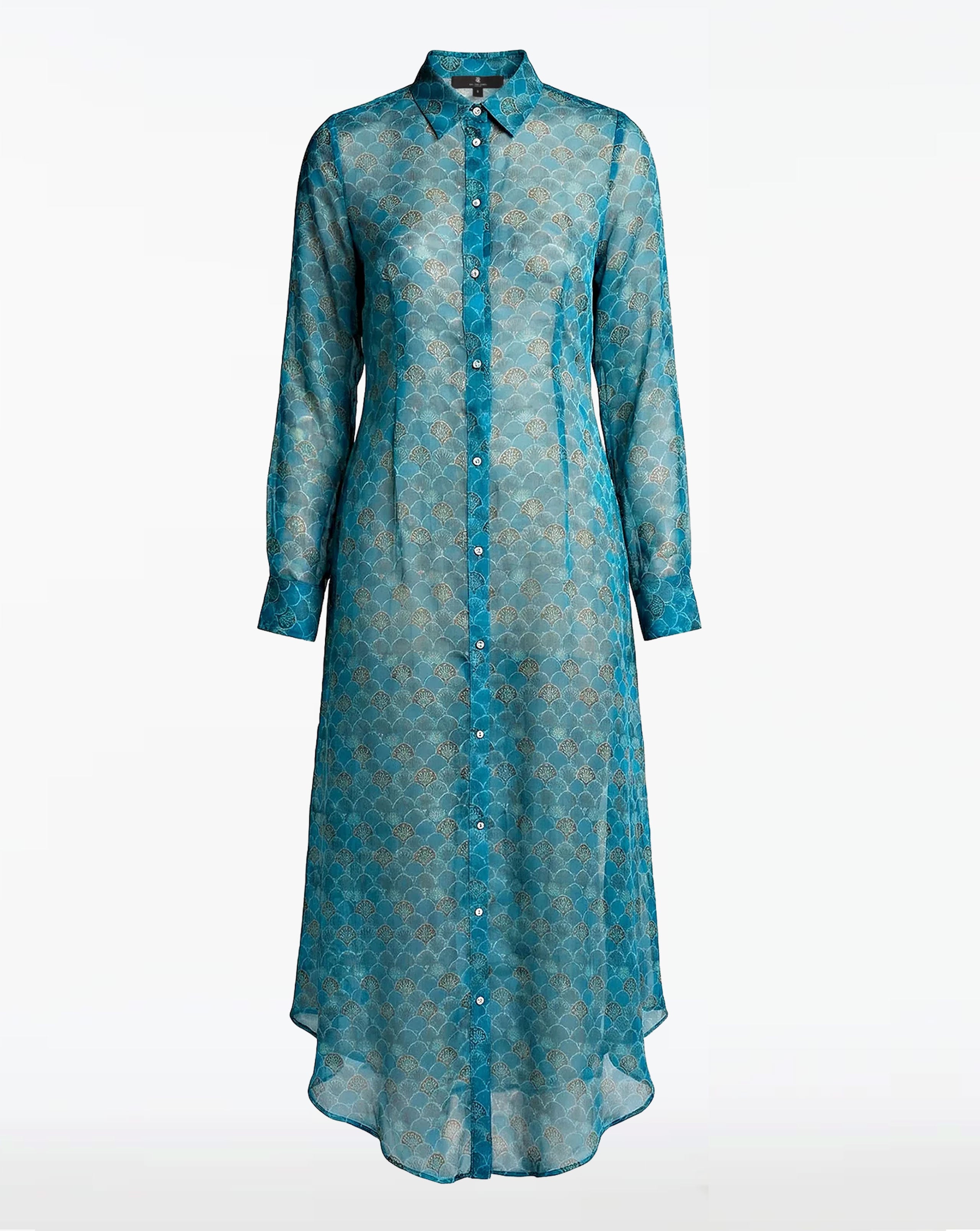 Coachella Long Sleeve Button Down Maxi Dress