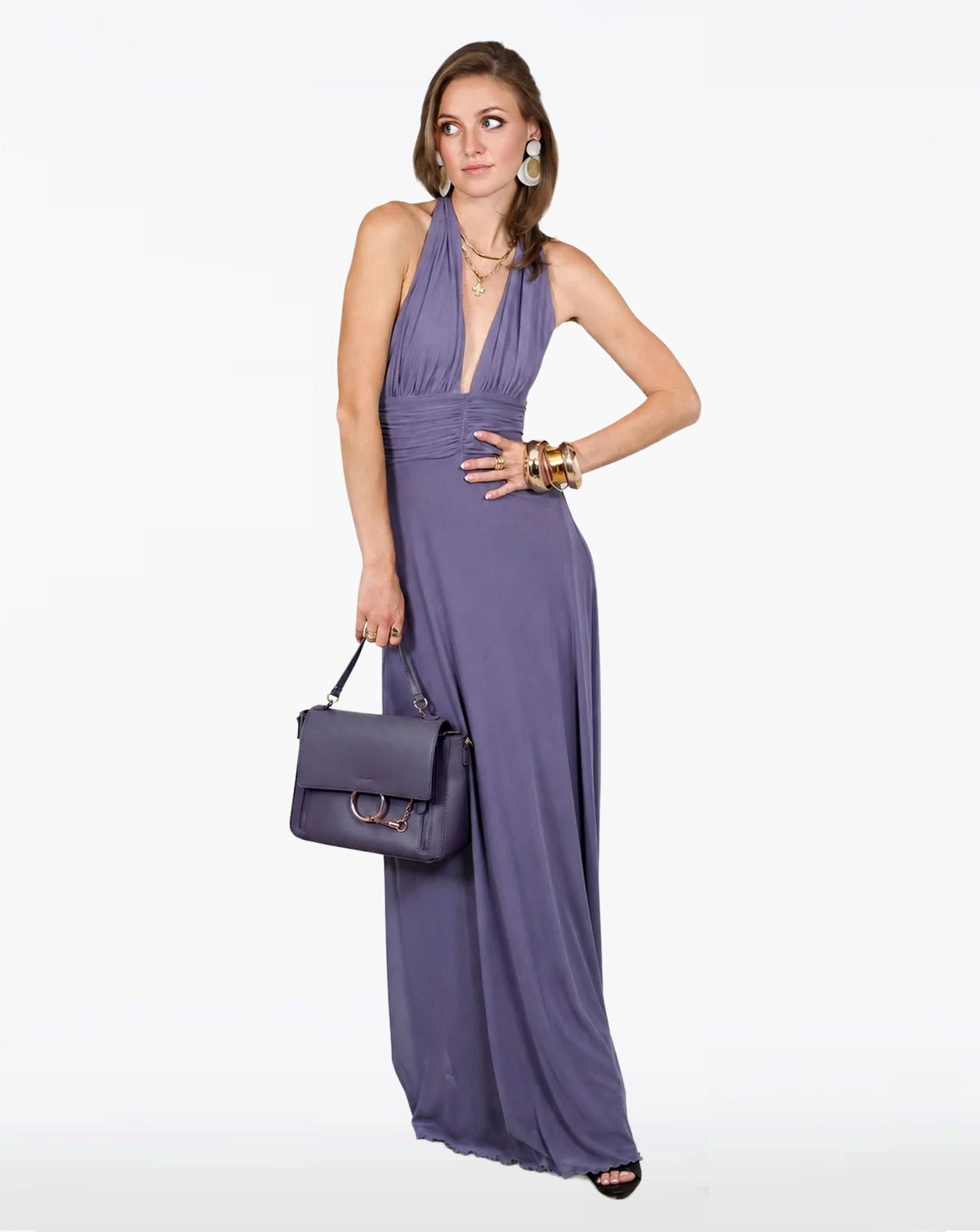 Lola Halter Flowy Maxi Gown