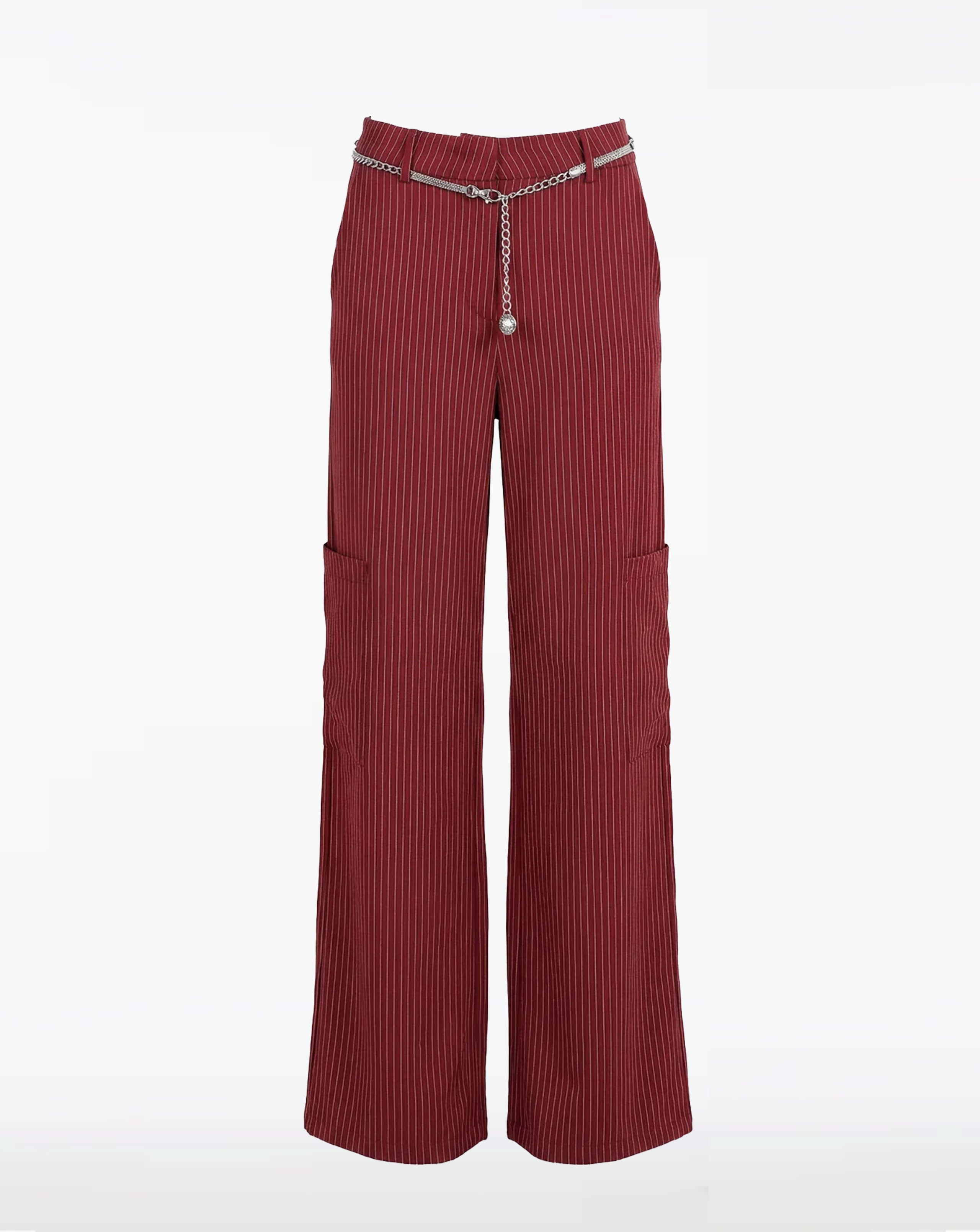 Logan Red Pinstripe Cargo Pant