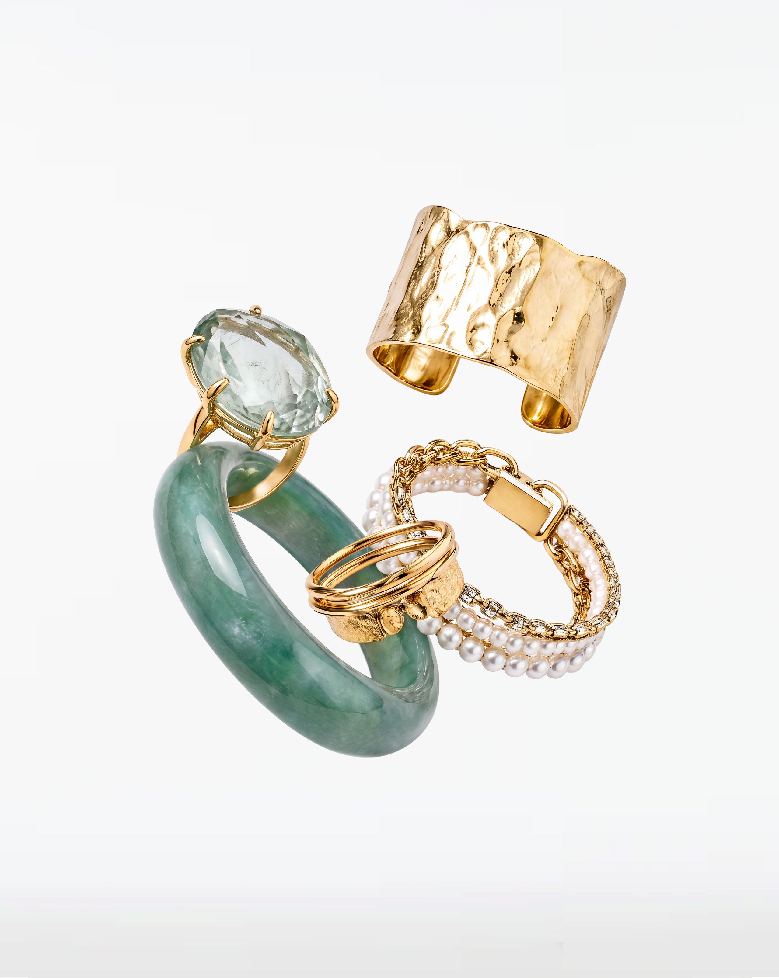 Aurelia Sculptural Bangle Set