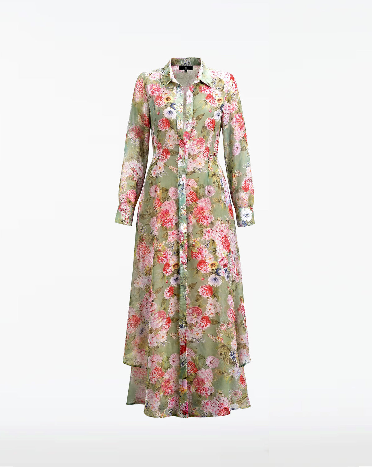 Coachella Long Sleeve Button Down Maxi Dress