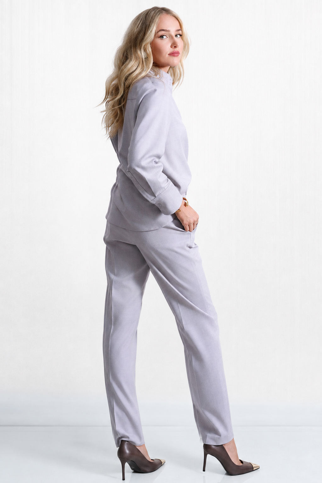 Della Long Sleeve Button Down Loose Fit Shirt