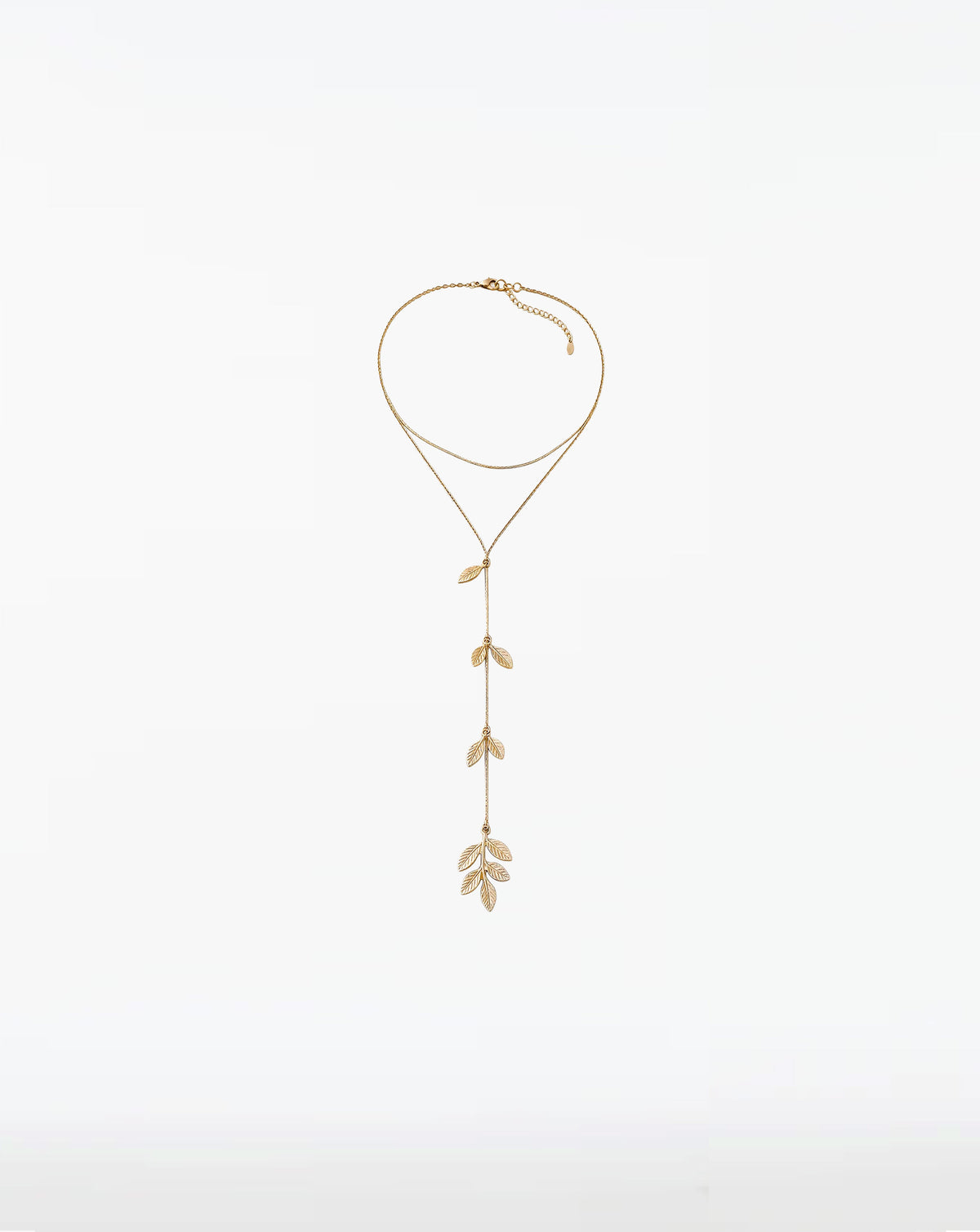 Gold Leaf Drop Necklace
