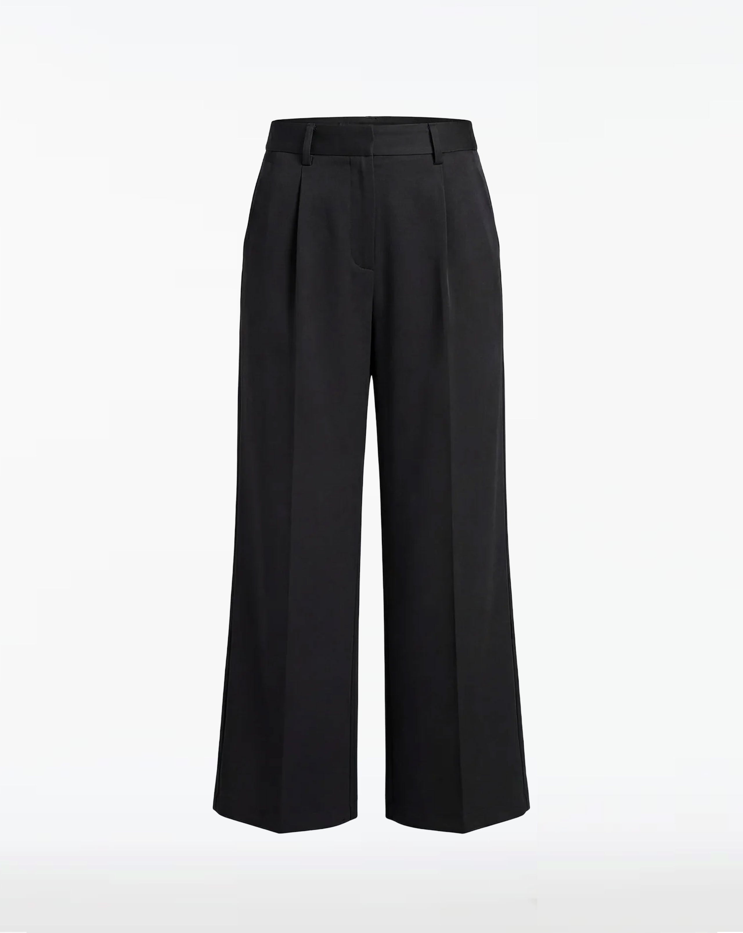 Natalia Black Wide Straight Suit Pant