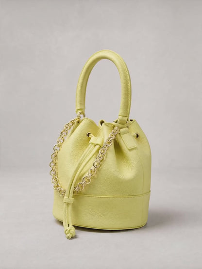 Italian Leather Medium Bucket Bag