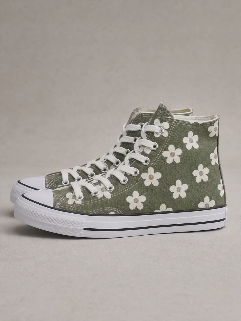 Flower Chile Ankle Rubber Sole Sneaker