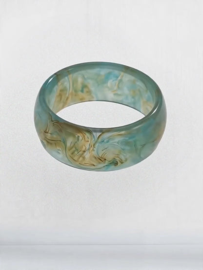 Chunky Handmade Acrylic Resin Multicolor Bangle
