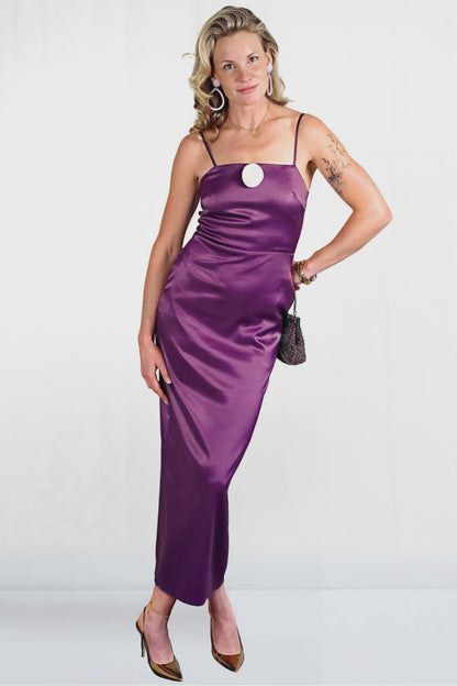 Elsy Satin Maxi Dinner Dress