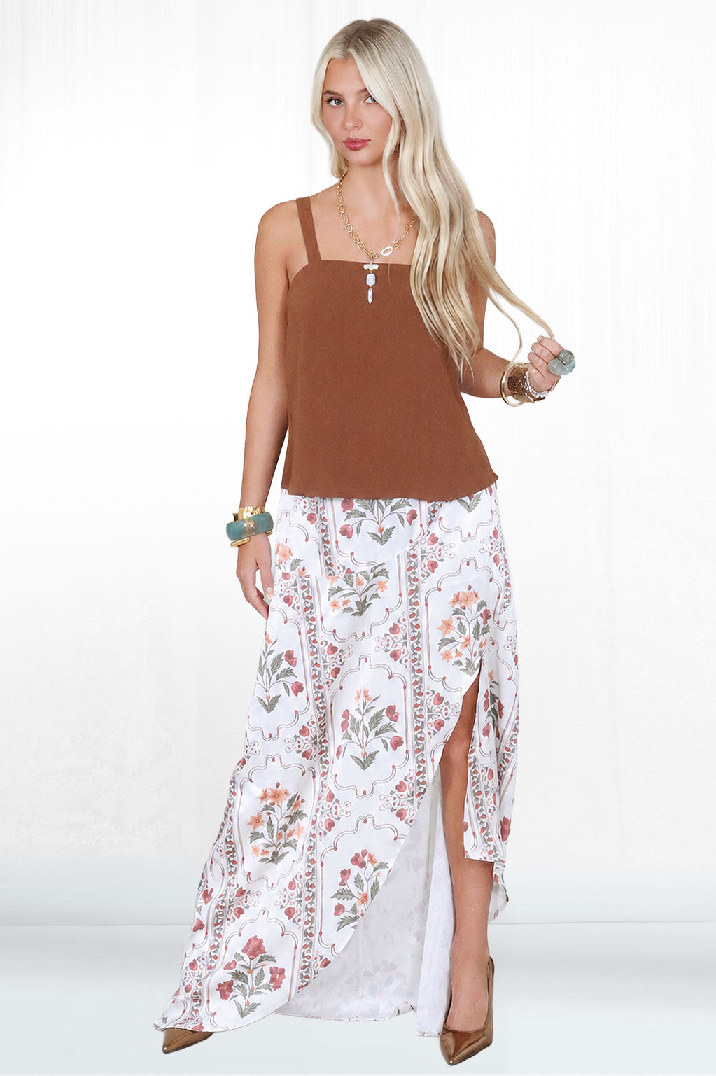 Sophia Print Skirt