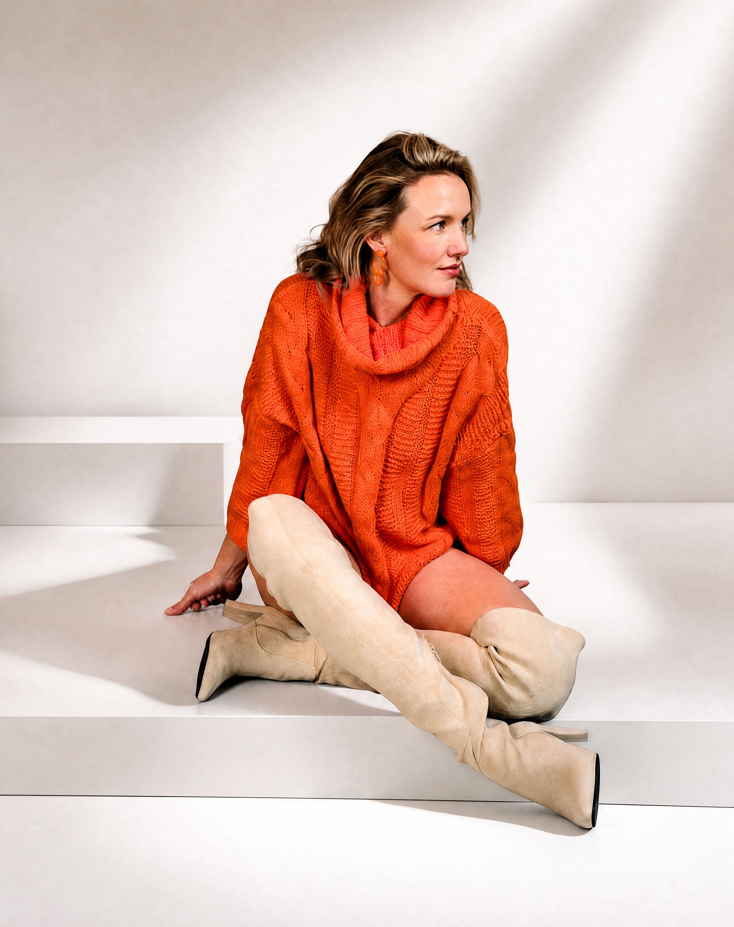 Pumpkin Cable Sweater