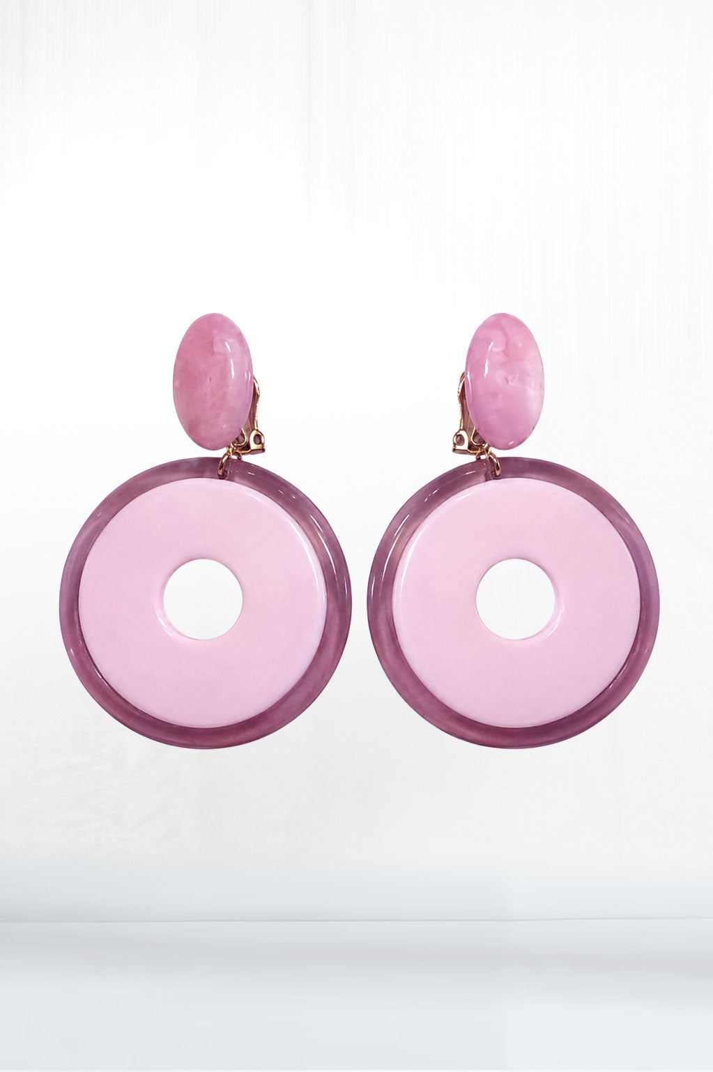 Rosé Orbit Resin Drop Earrings - GRL Society