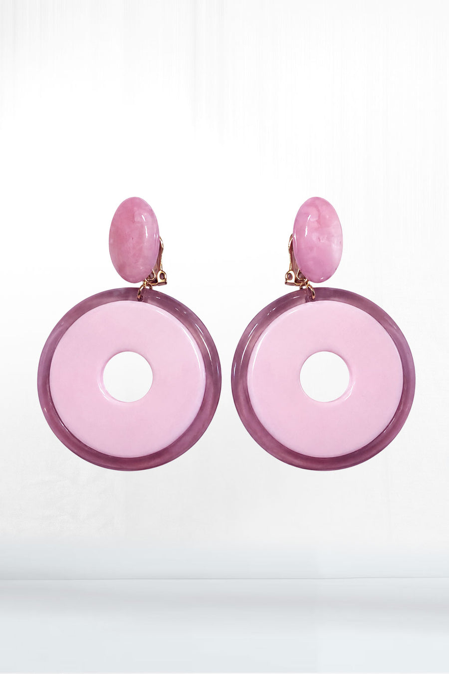 Rosé Orbit Resin Drop Earrings - GRL Society
