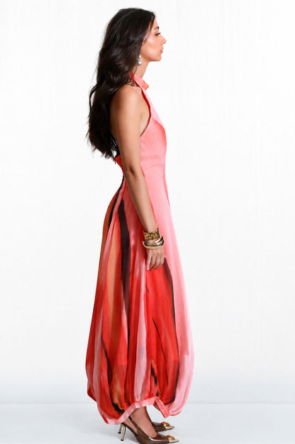 Brooklyn Tie Dye Inspired Sleeveless Chiffon Dress