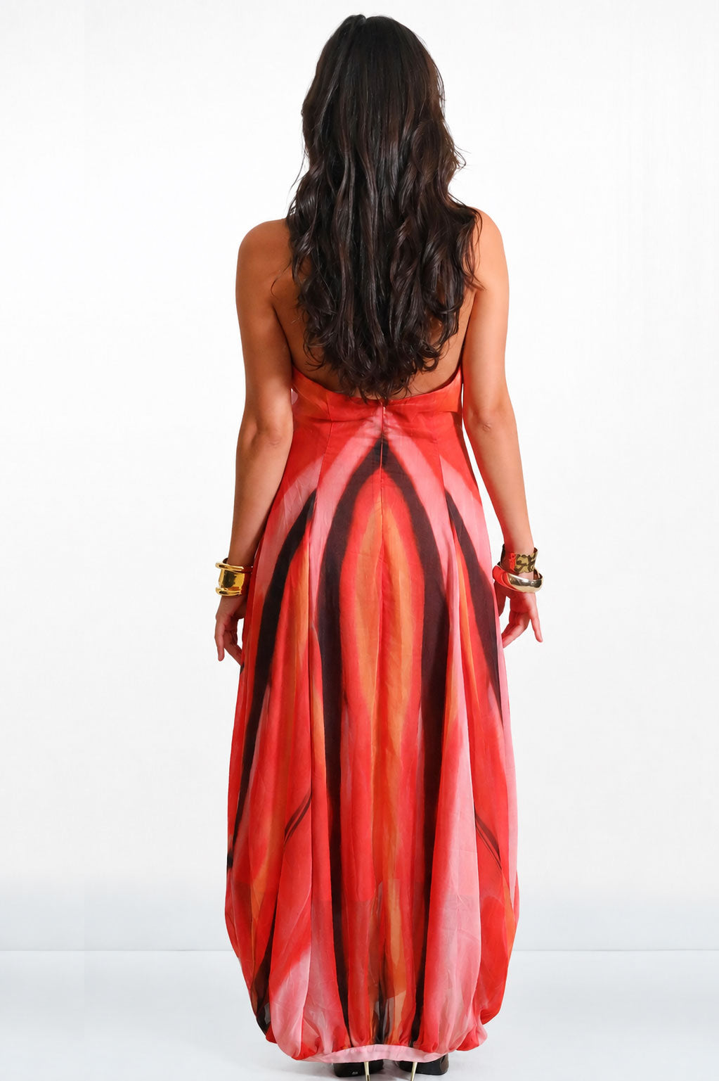 Brooklyn Tie Dye Inspired Sleeveless Chiffon Dress