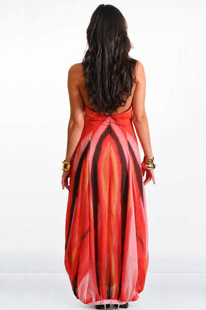 Brooklyn Tie Dye Inspired Sleeveless Chiffon Dress