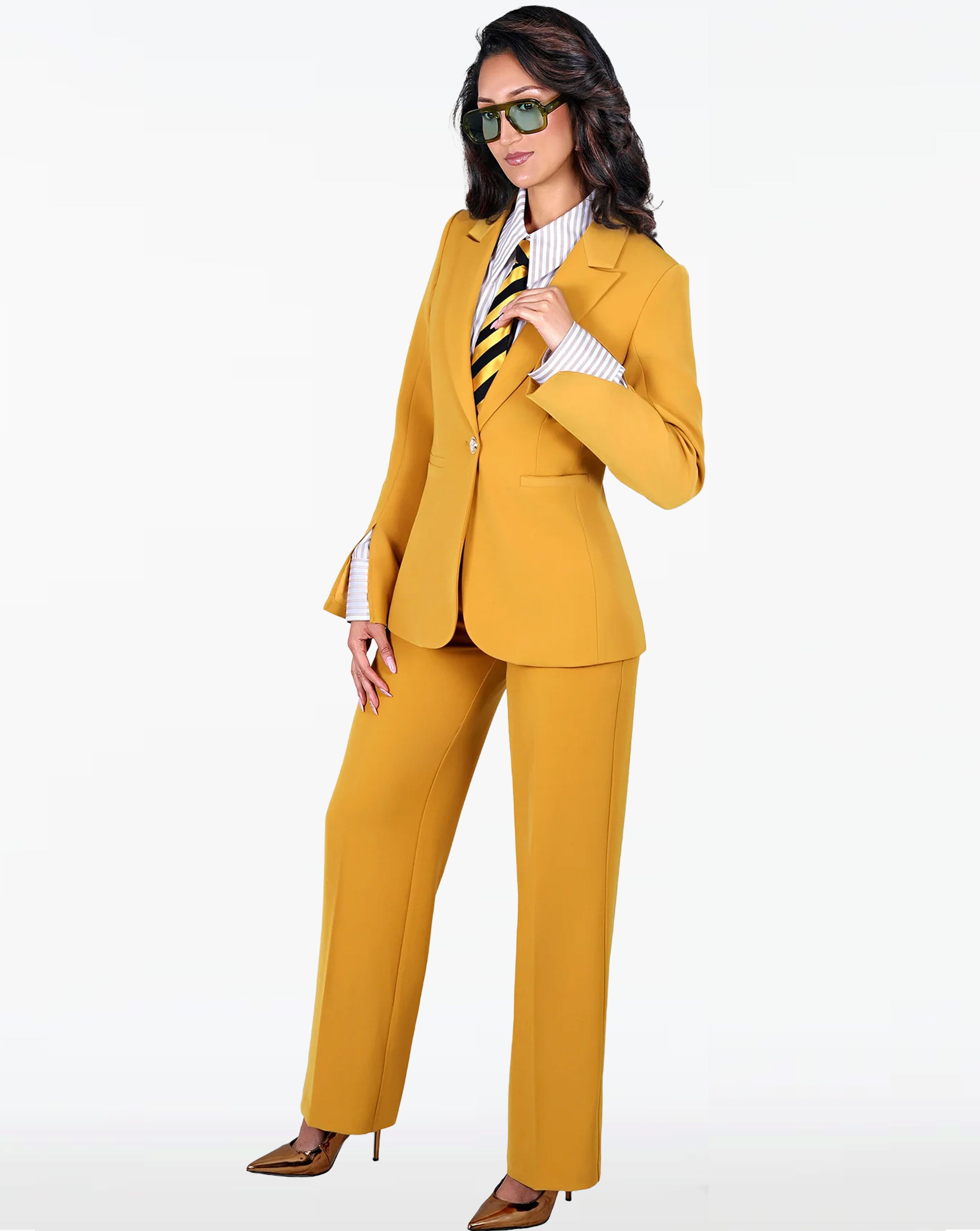 Rosali One Button Slim Fit Slit Sleeve Blazer