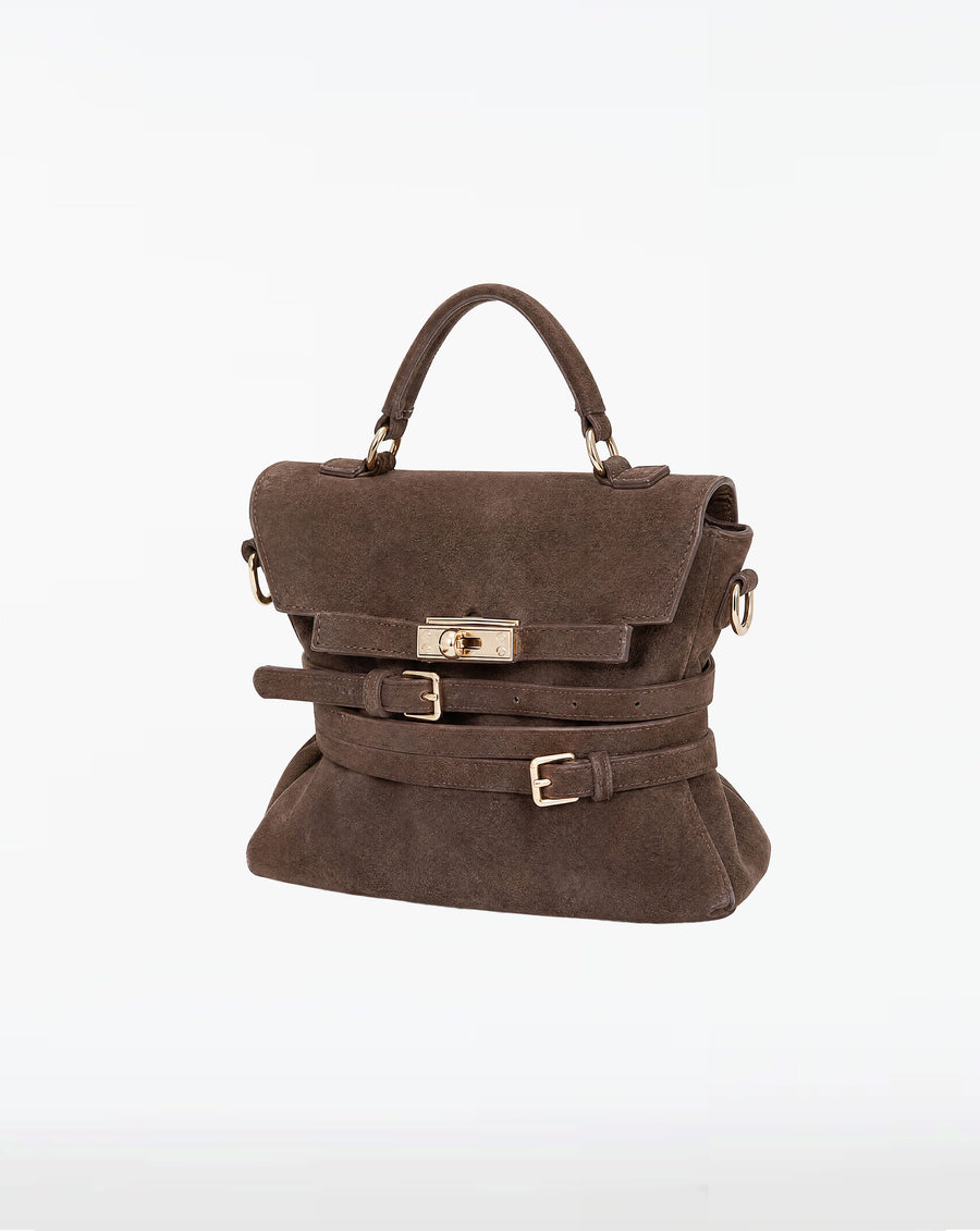 Mini Suede Buckle Bag