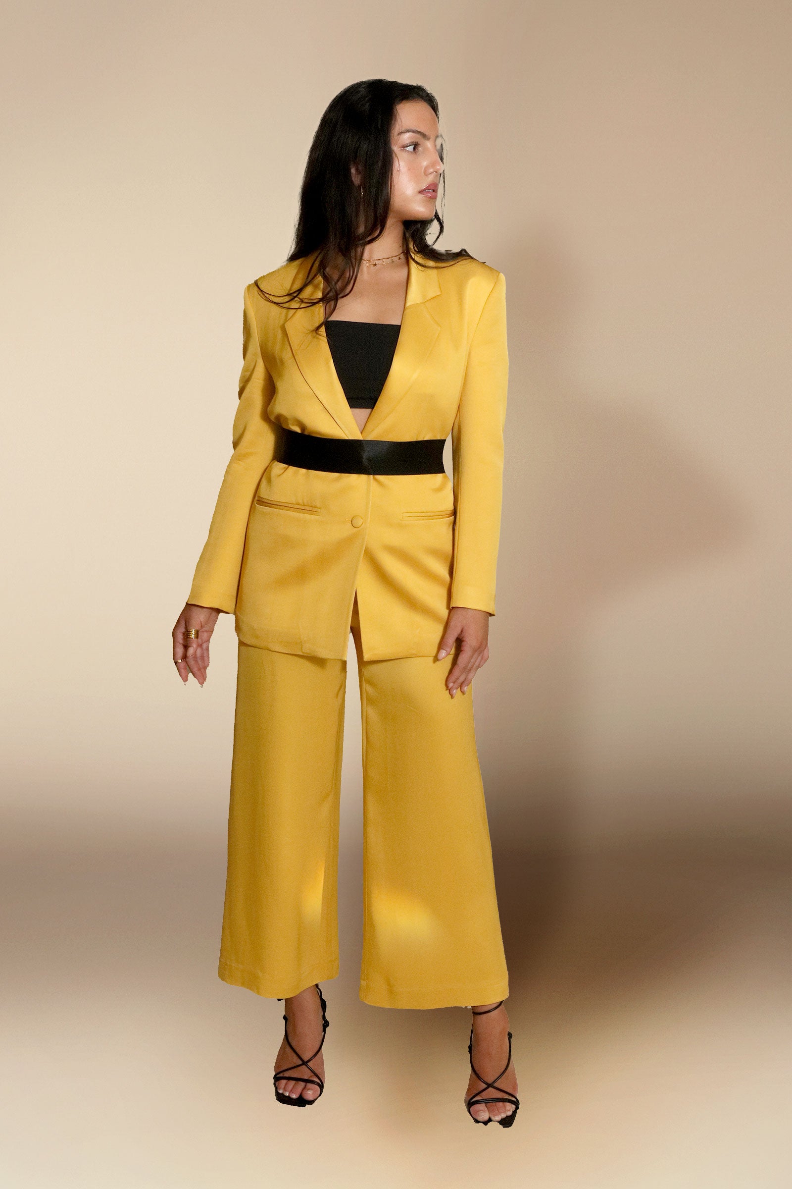 Yellow clearance tailored blazer