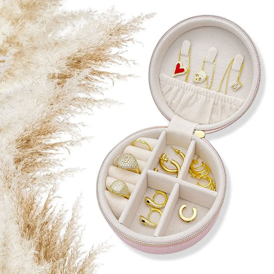 Round Jewelry Case Organizer