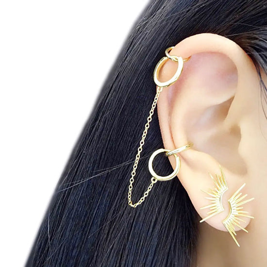 Sun Ray Spike Stud Earrings